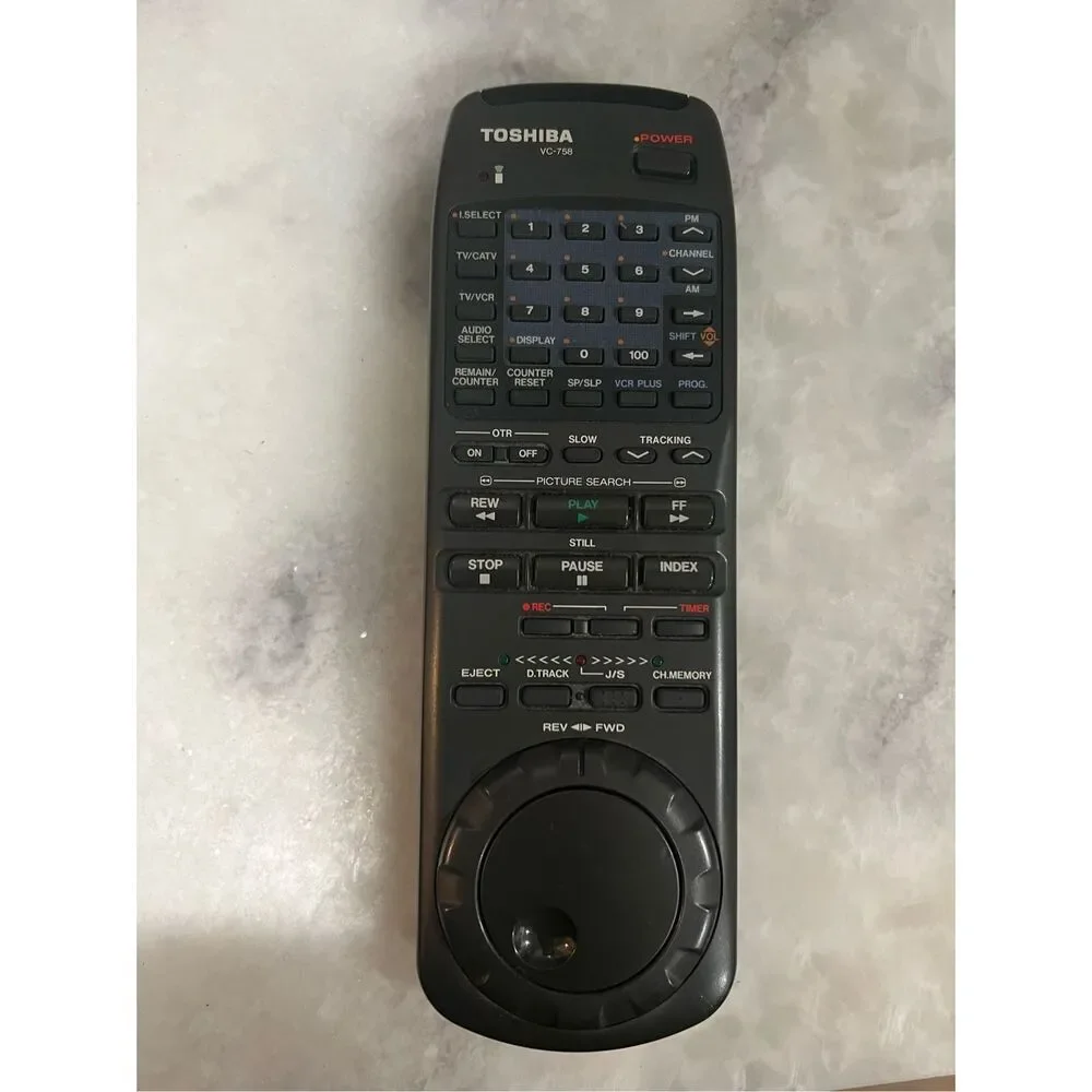 Toshiba VC-758 Remote Control Genuine OEM VCR VHS Player Tested Works FAST SH